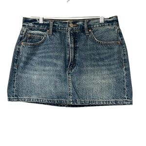 Denim Forum The ’90s Ricci Mini Skirt Size 29 Blue Aritzia Y2K Mid Rise Cotton